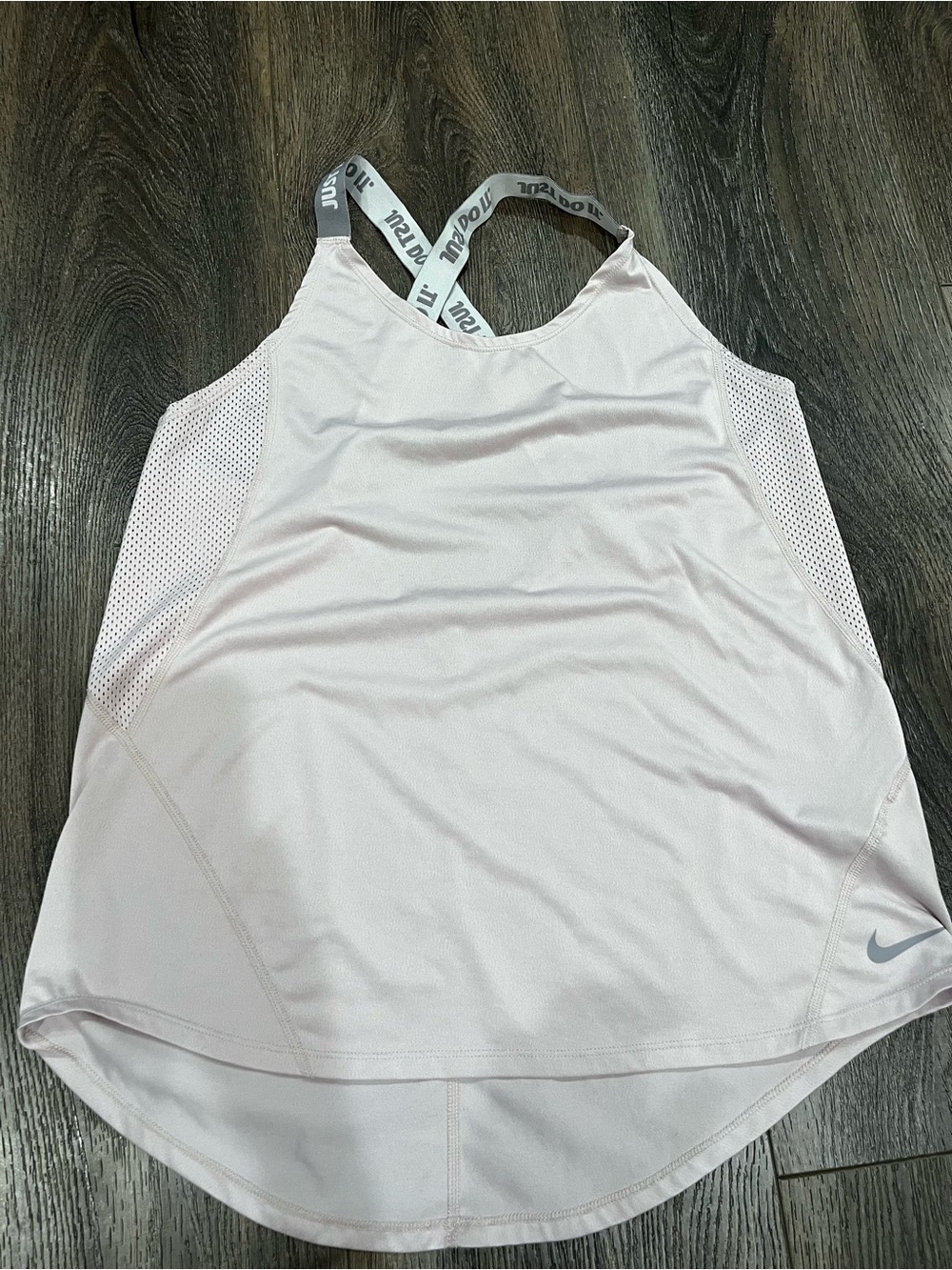 Nike Women's Pale Pink Mesh-Panel Performance Tank 59